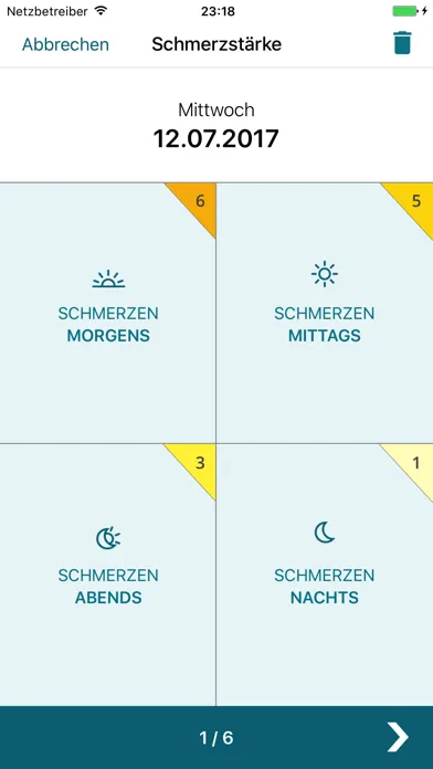 Zrzuty ekranu Schmerztagebuch - Pain Tracer