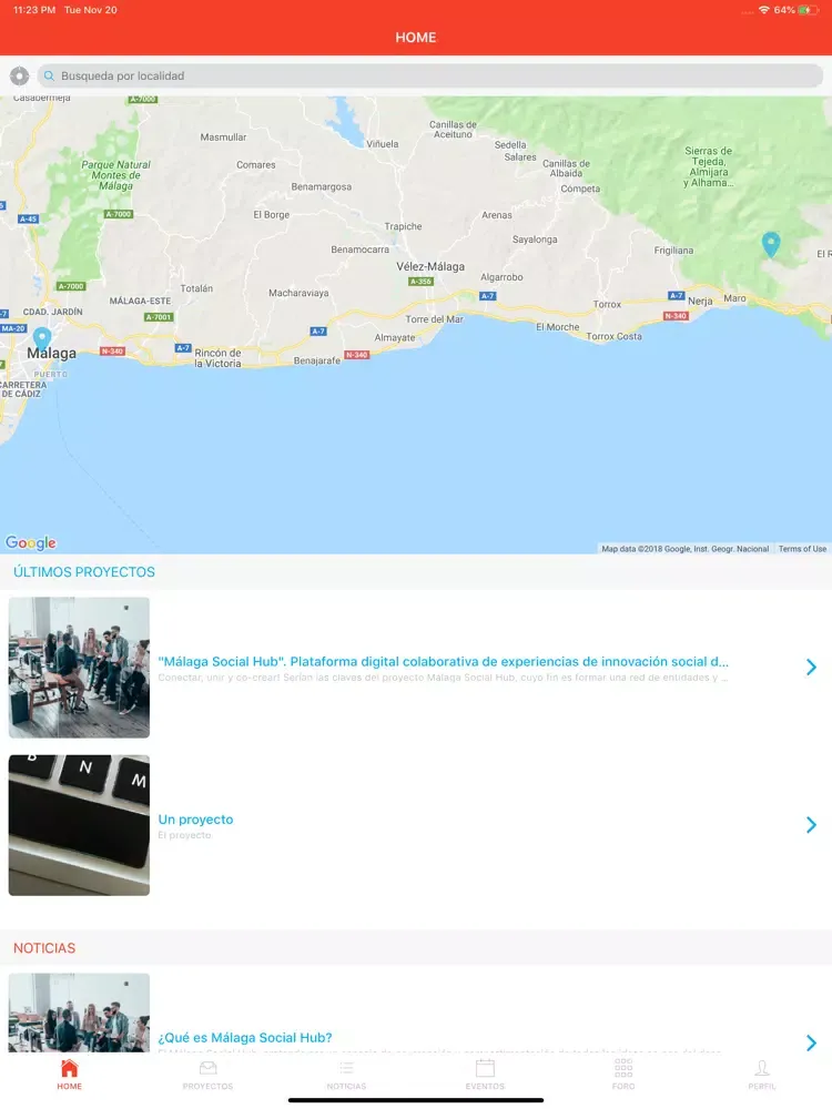 La Noria Social Hub iPad 应用截图