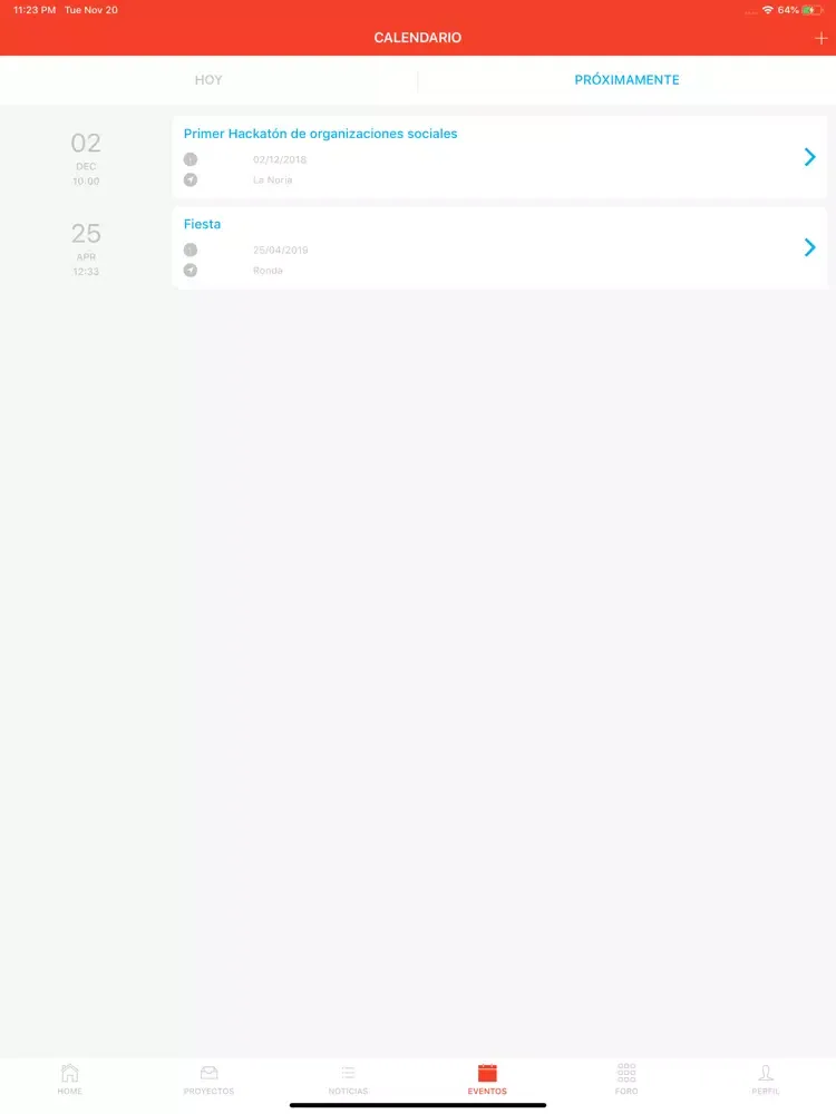 La Noria Social Hub iPad 应用截图