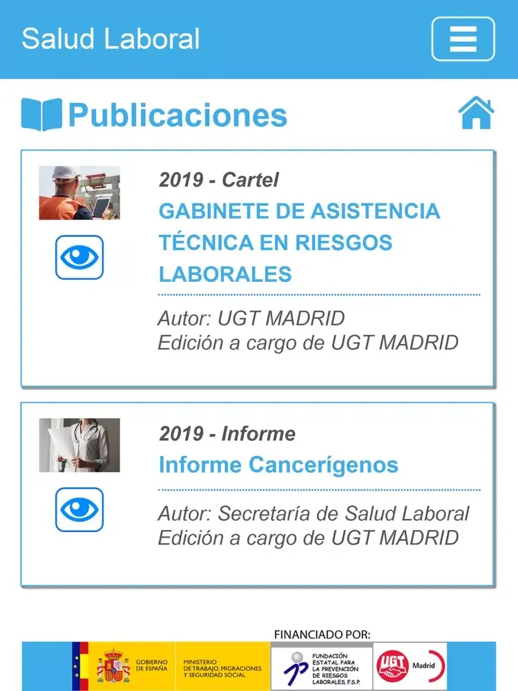 Salud Laboral UGT Madrid iPad  Screenshots