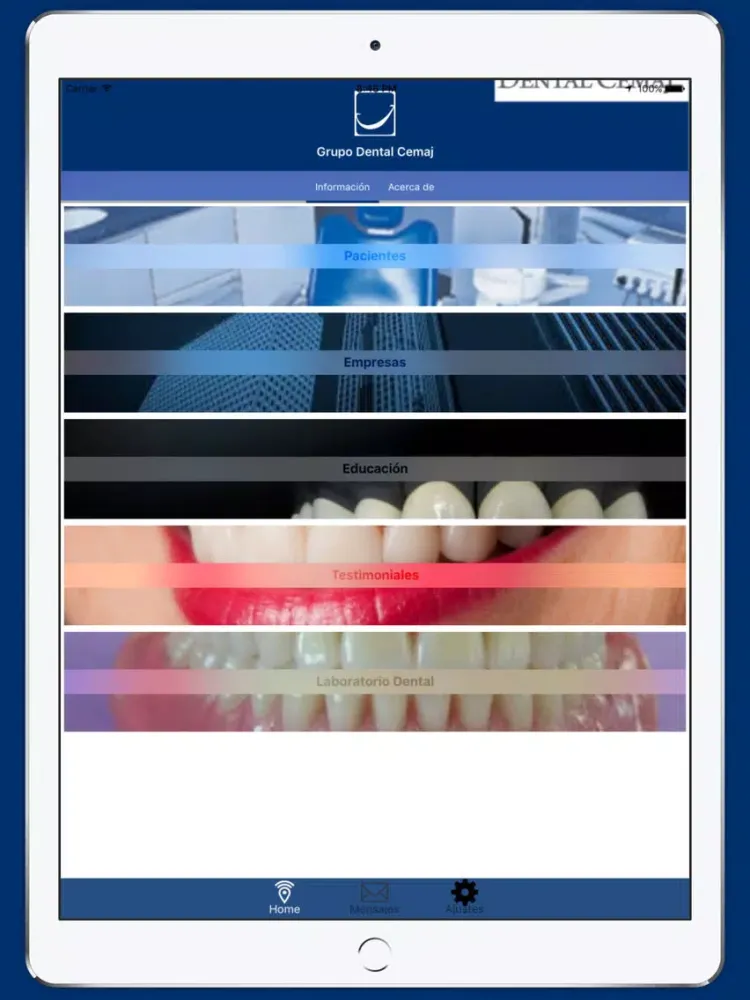 Скриншоты Grupo Dental Cemaj iPad 