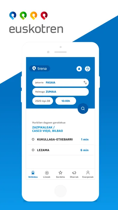 Capturas de pantalla de Euskotren