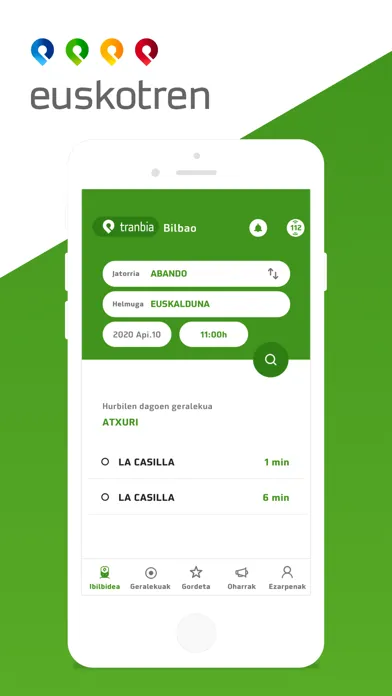 Capturas de pantalla de Euskotren