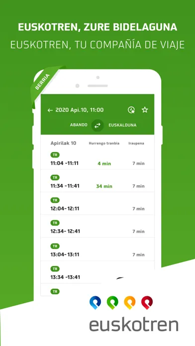 Capturas de pantalla de Euskotren