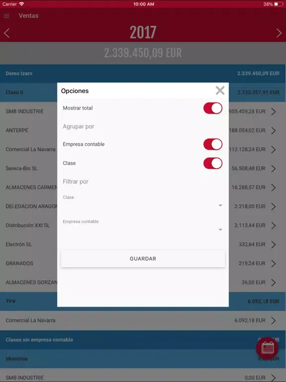 Izaro Ventas iPad 应用截图
