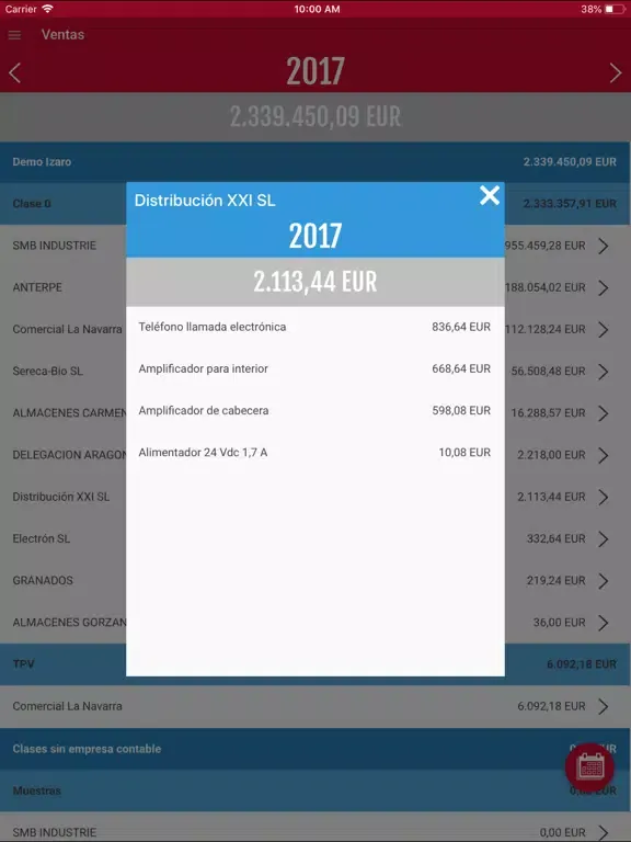 Izaro Ventas iPad 应用截图