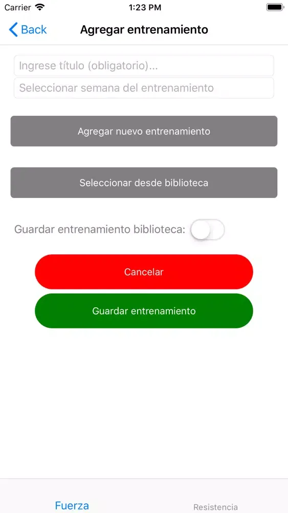 App Entrenador Screenshots
