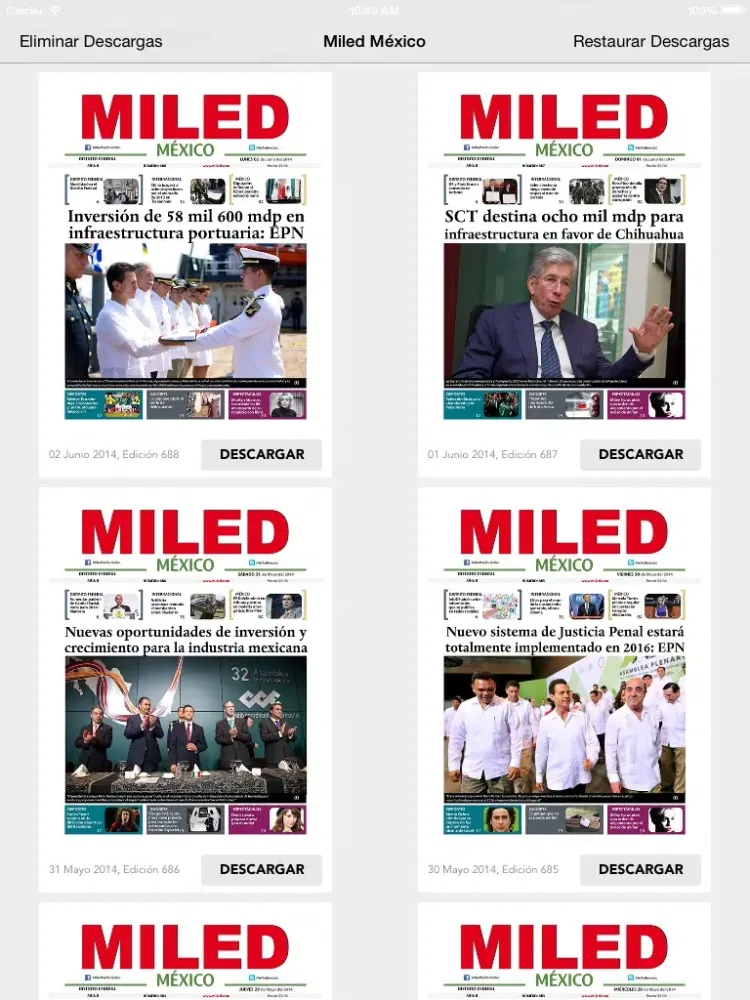 Miled México iPad  স্ক্রিনশট