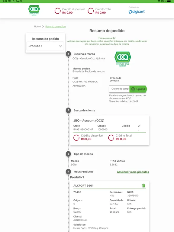 GRUPO OCQ - FORÇA DE VENDAS iPad 应用截图