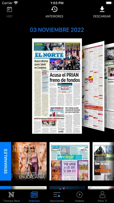 Capturas de pantalla de EL NORTE