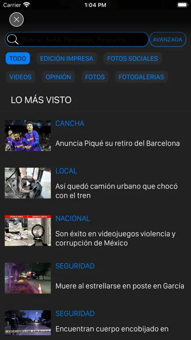 Capturas de pantalla de EL NORTE