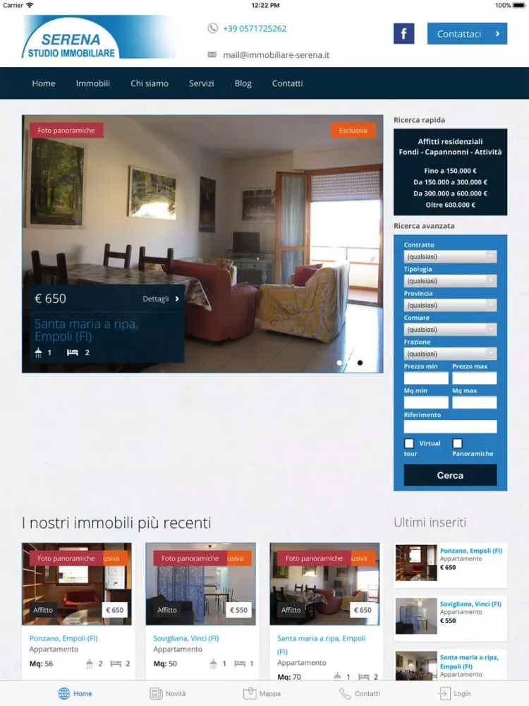 Serena Immobiliare iPad  Screenshots