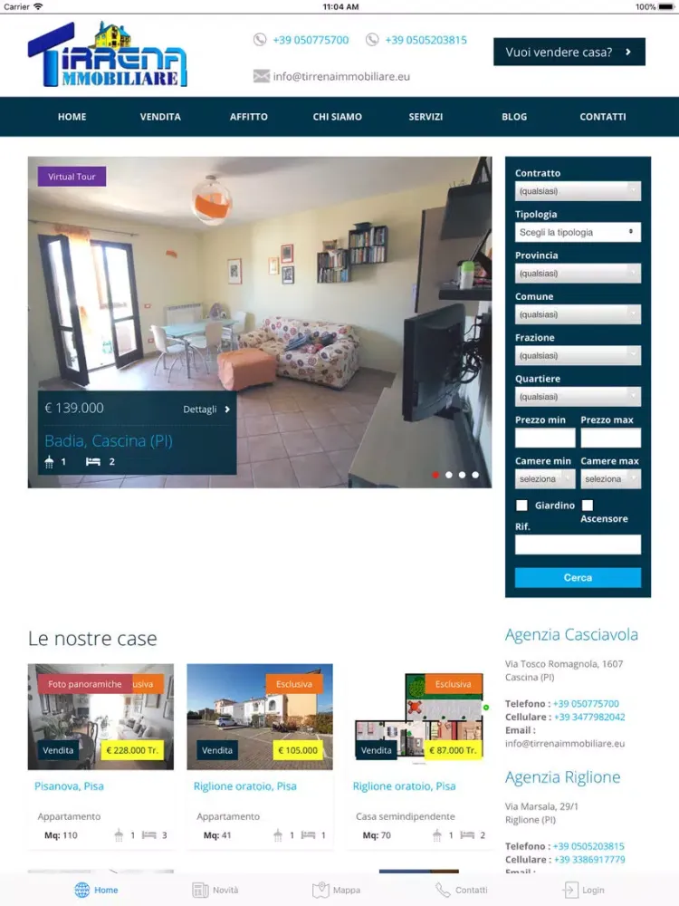 Capturas de pantalla de Tirrena Immobiliare iPad 