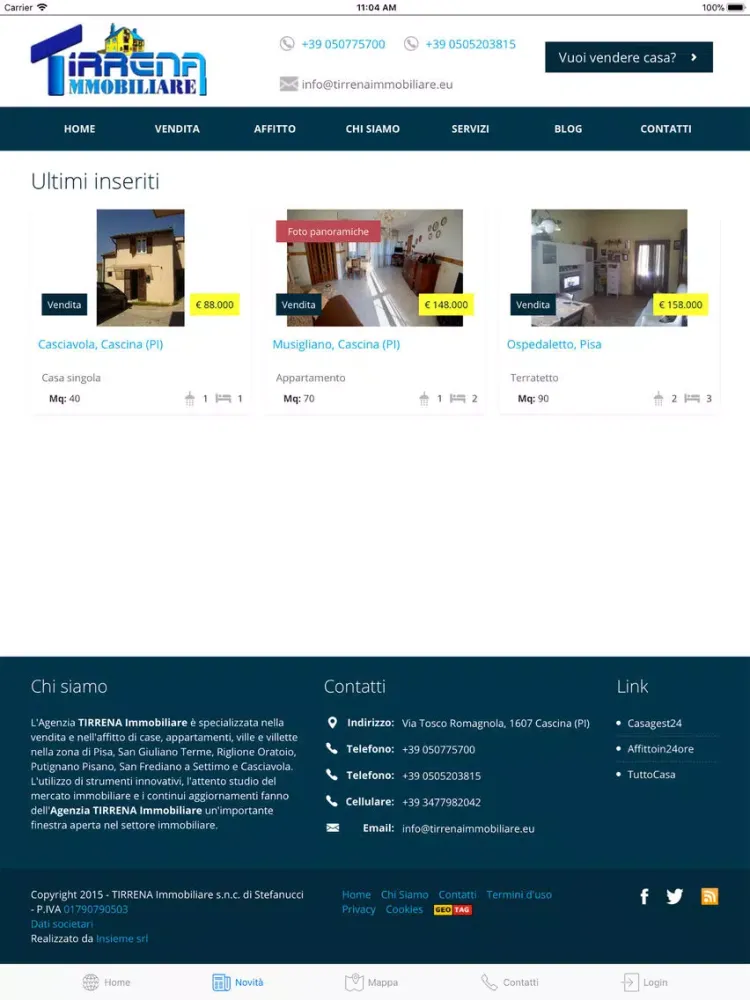 Capturas de pantalla de Tirrena Immobiliare iPad 