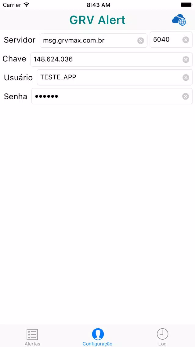 Ảnh chụp màn hình của GRV Alert
