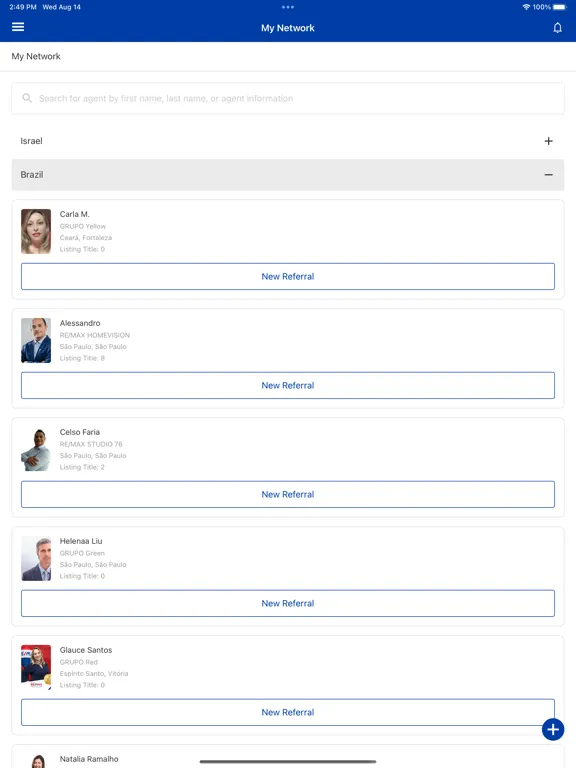 RE/MAX Global Referrals iPad 应用截图