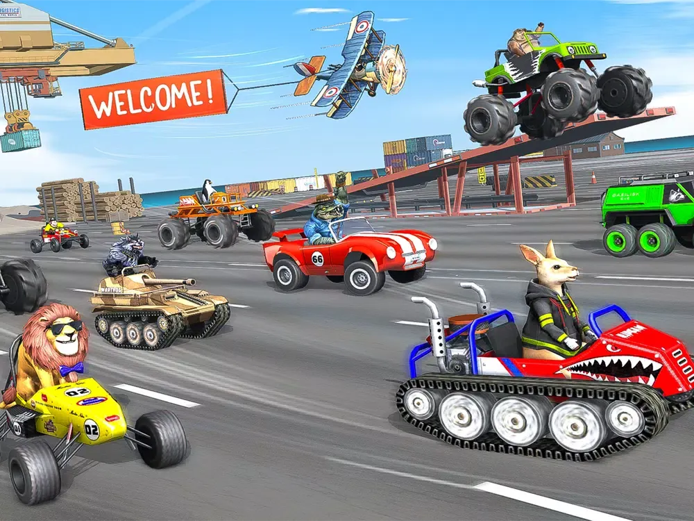 Tangkapan layar Xtreme Animal Racing Game iPad 
