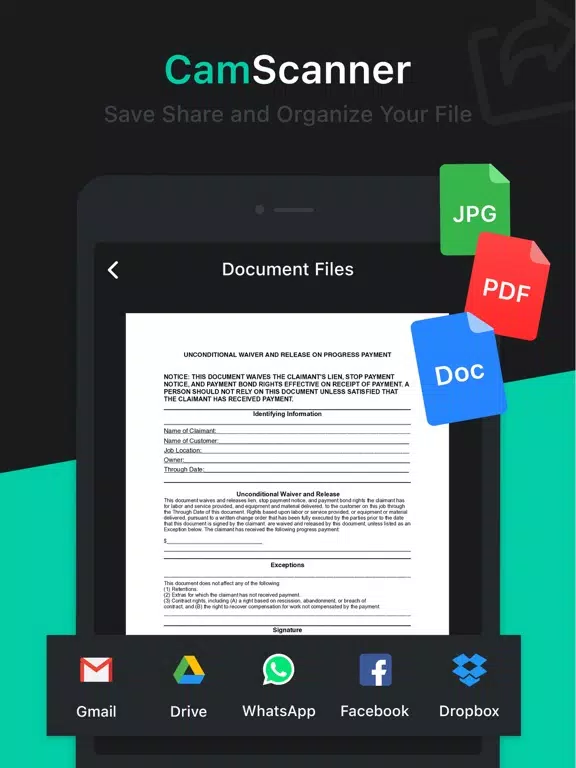Cam Scanner - Scan to PDF iPad  Screenshots