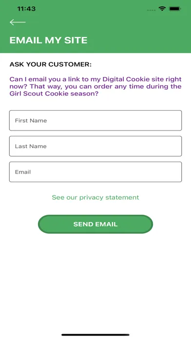Tangkapan skrin Digital Cookie Mobile App