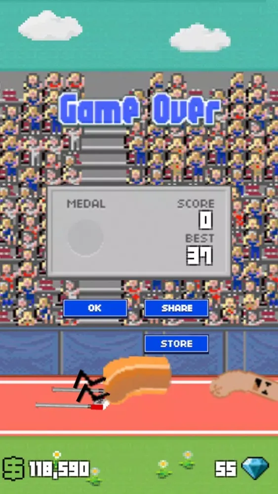 ภาพหน้าจอของ Hotdog Hurdles