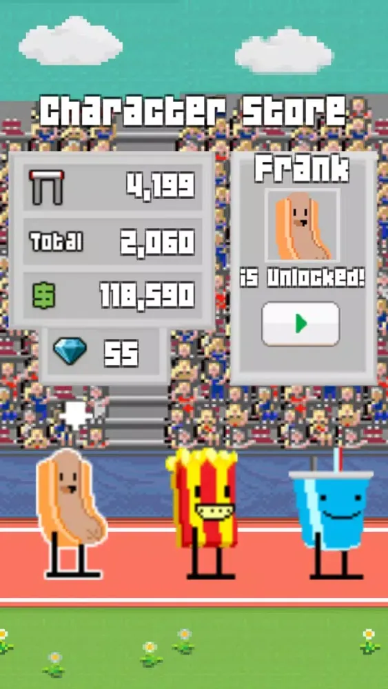 ภาพหน้าจอของ Hotdog Hurdles