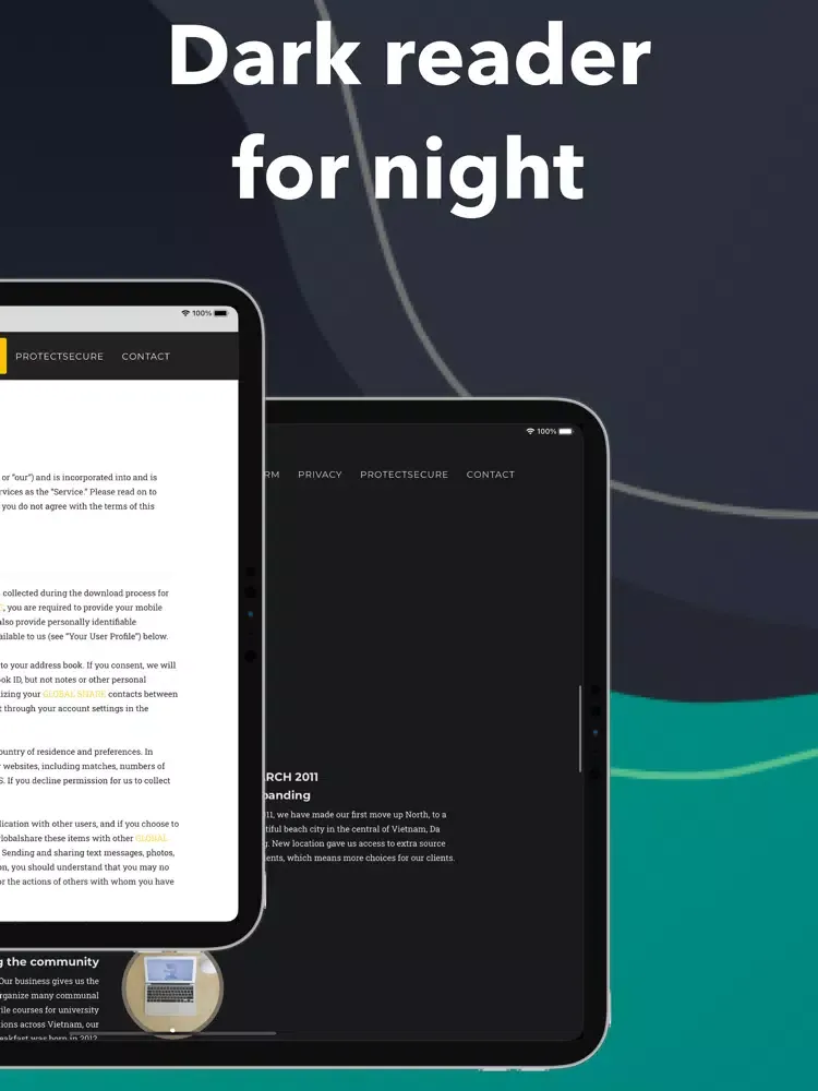 GS Dark - Dark mode for Safari iPad  Screenshots