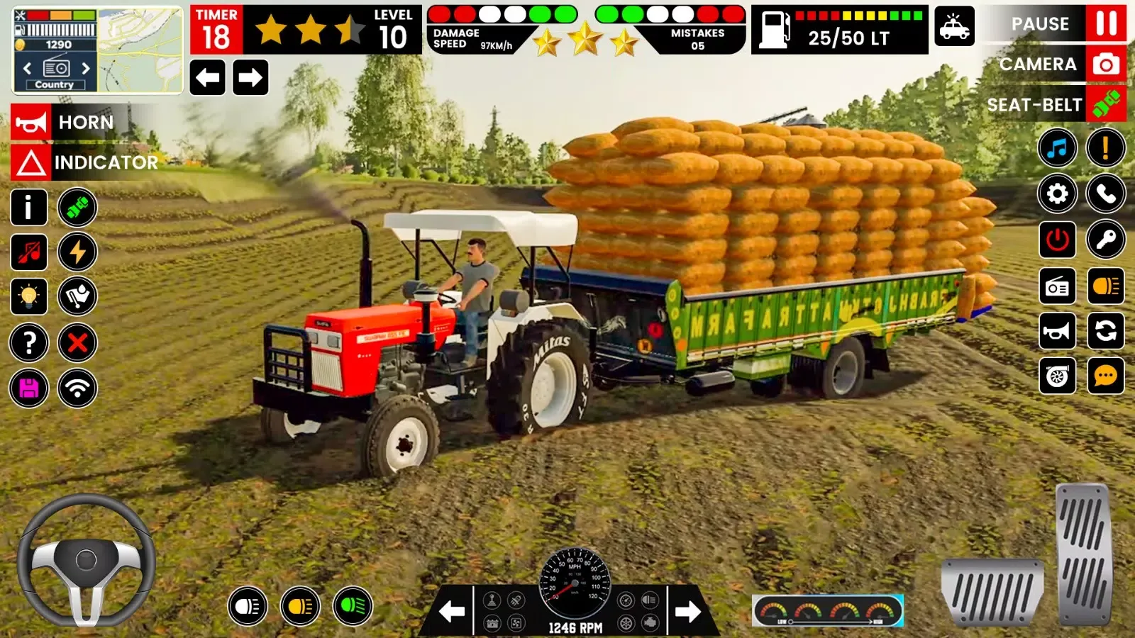 Tractor Farming Games Offline स्क्रीनशॉट