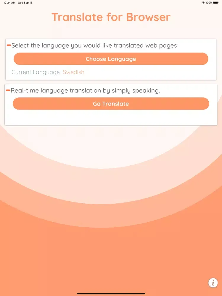 Language Translator Browser iPad  スクリーンショット