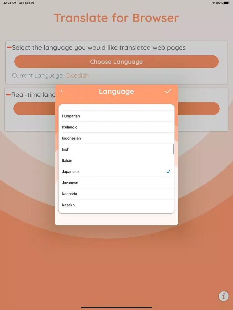 Language Translator Browser iPad  スクリーンショット