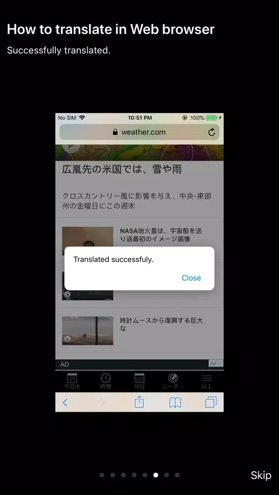 Language Translator Browser スクリーンショット
