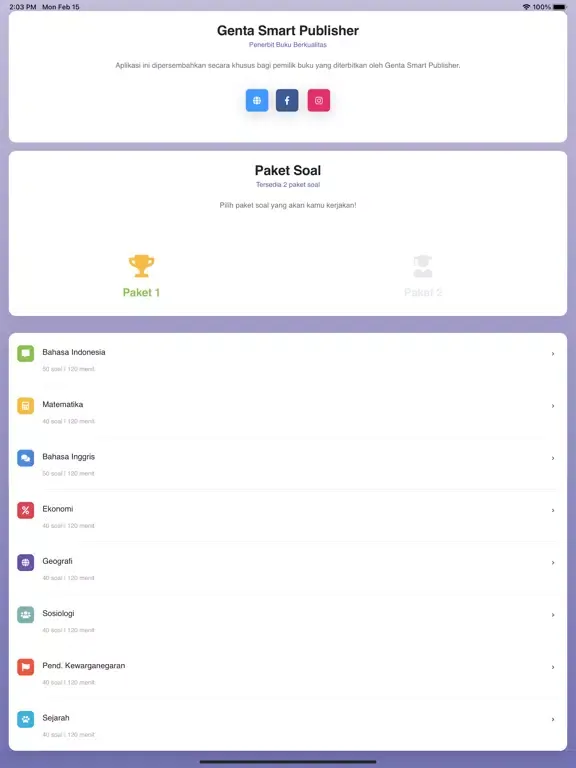 Capturas de pantalla de Ujian SMA IPS iPad 