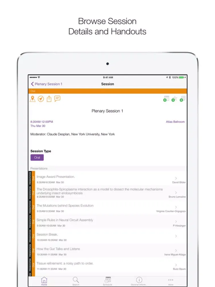 GSA Meetings iPad  Ekran Görüntüleri