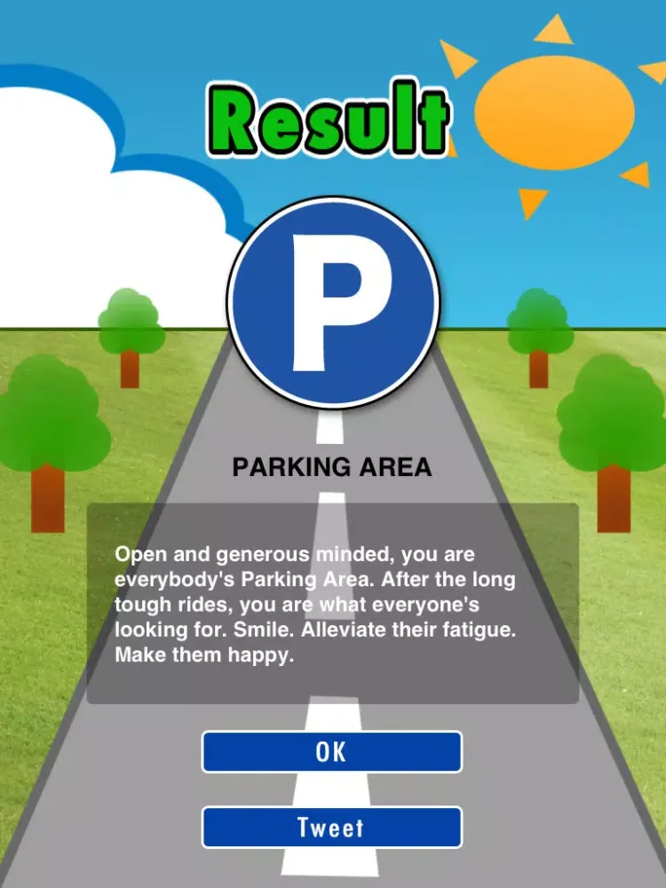 Road Sign Personality Test iPad  Screenshots