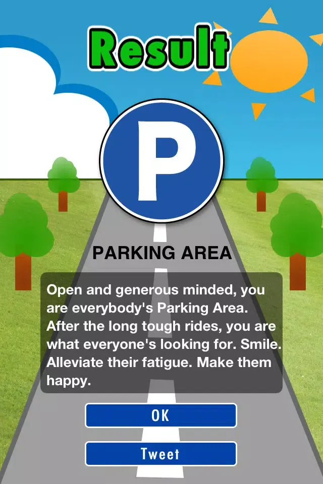 Road Sign Personality Test Screenshots