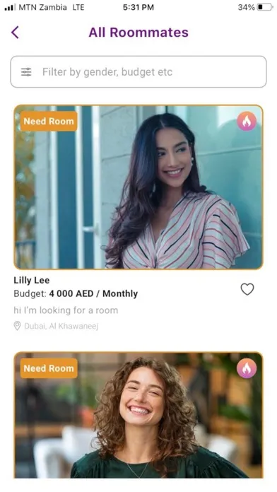 Roomy Finder Screenshots