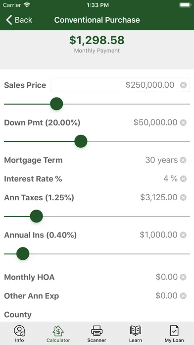 ภาพหน้าจอของ GSF Mortgage