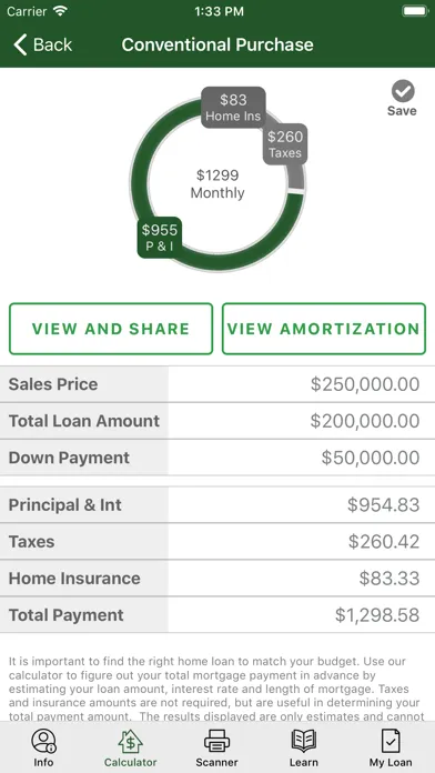 ภาพหน้าจอของ GSF Mortgage