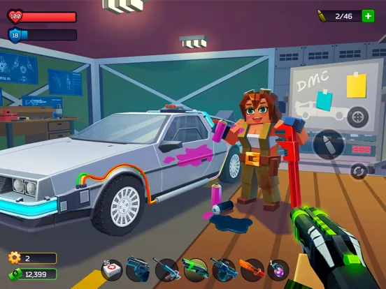 Tangkapan skrin Pixel Combat: Zombie Games 3-D iPad 