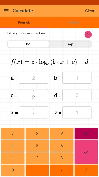 Captures d'écran de Power and Logarithmic function
