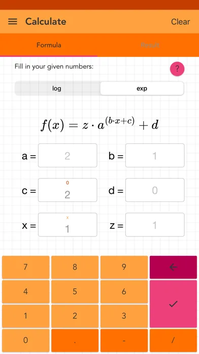 Captures d'écran de Power and Logarithmic function