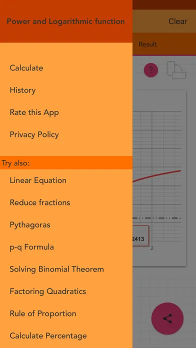 Captures d'écran de Power and Logarithmic function