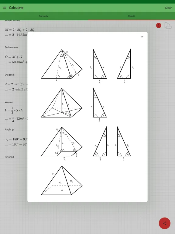 Pyramid Calculator Pro iPad  Screenshots