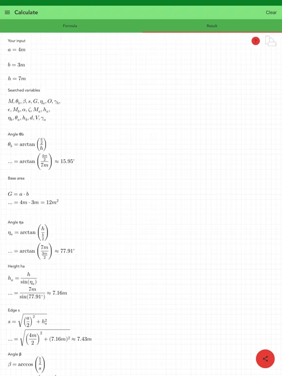 Pyramid Calculator Pro iPad  Screenshots