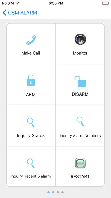 Zrzuty ekranu GSM 3G Touch Keypad Alarm System