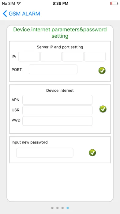 Zrzuty ekranu GSM 3G Touch Keypad Alarm System