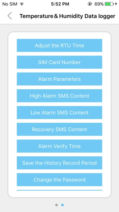 Screenshot di Temperature&Humidity Data logger
