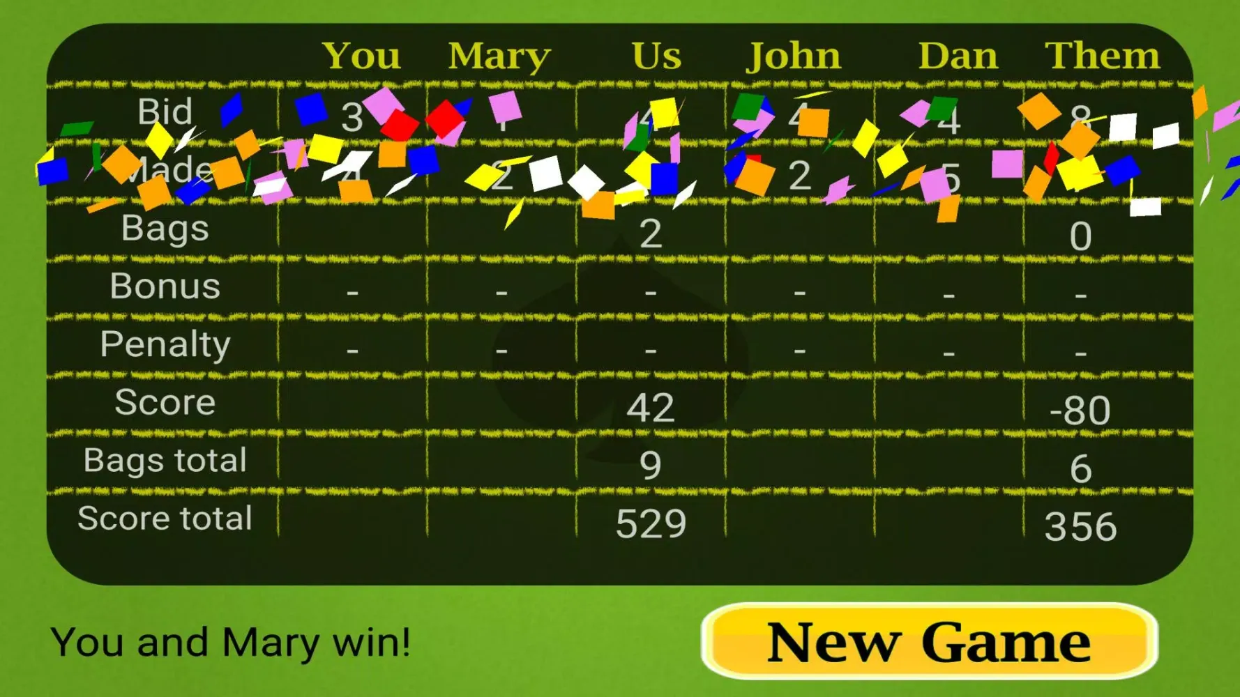 Spades Mobile Screenshots