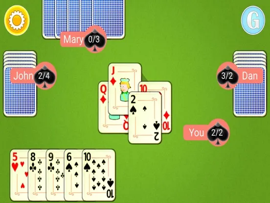 Ảnh chụp màn hình của Spades Mobile iPad 