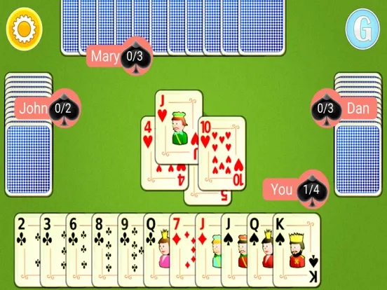 Ảnh chụp màn hình của Spades Mobile iPad 