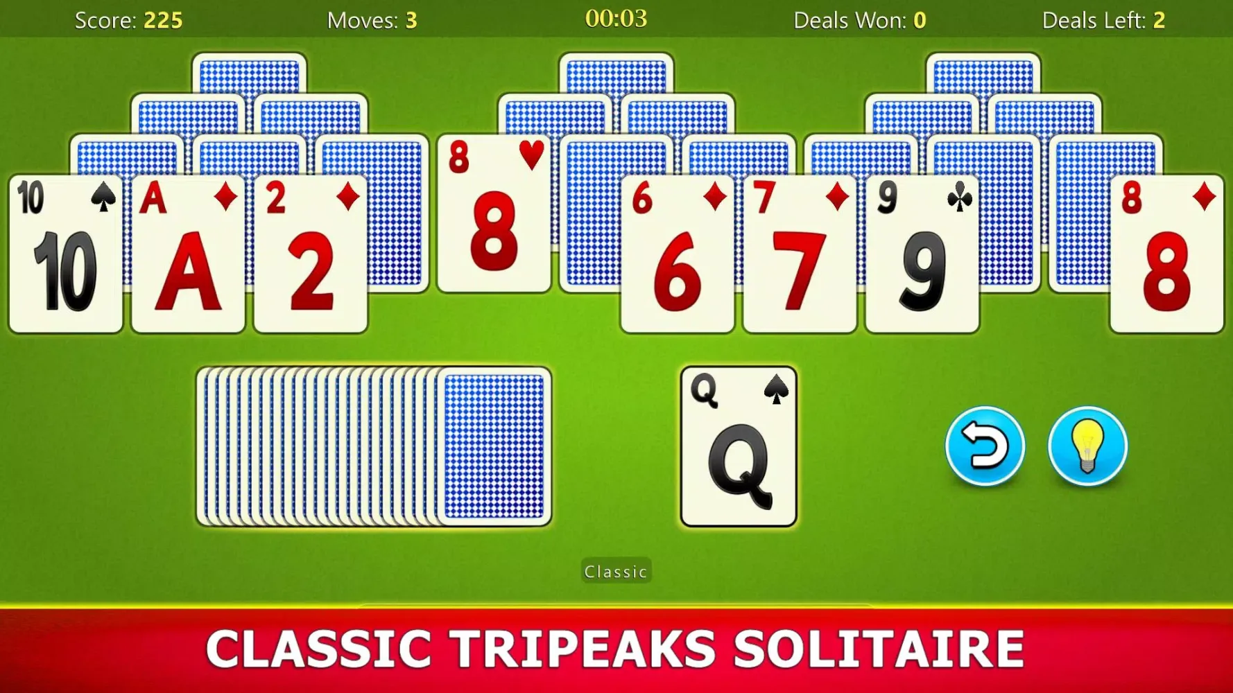 Ảnh chụp màn hình của TriPeaks Solitaire Mobile